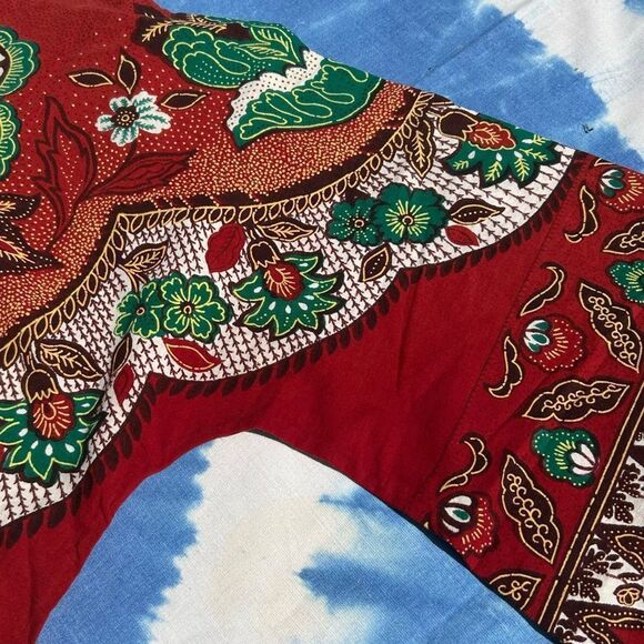 Vintage 70s Boho Hippy Floral Top Size small O/S - Picture 4 of 15